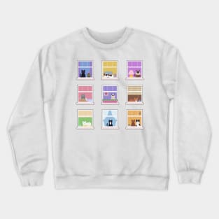 Cats Building Crewneck Sweatshirt